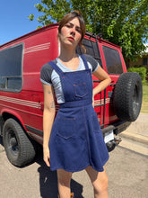 70s Denim Contrast Stitch Jumper Dress