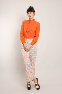 80s Orange Ascot Shirt