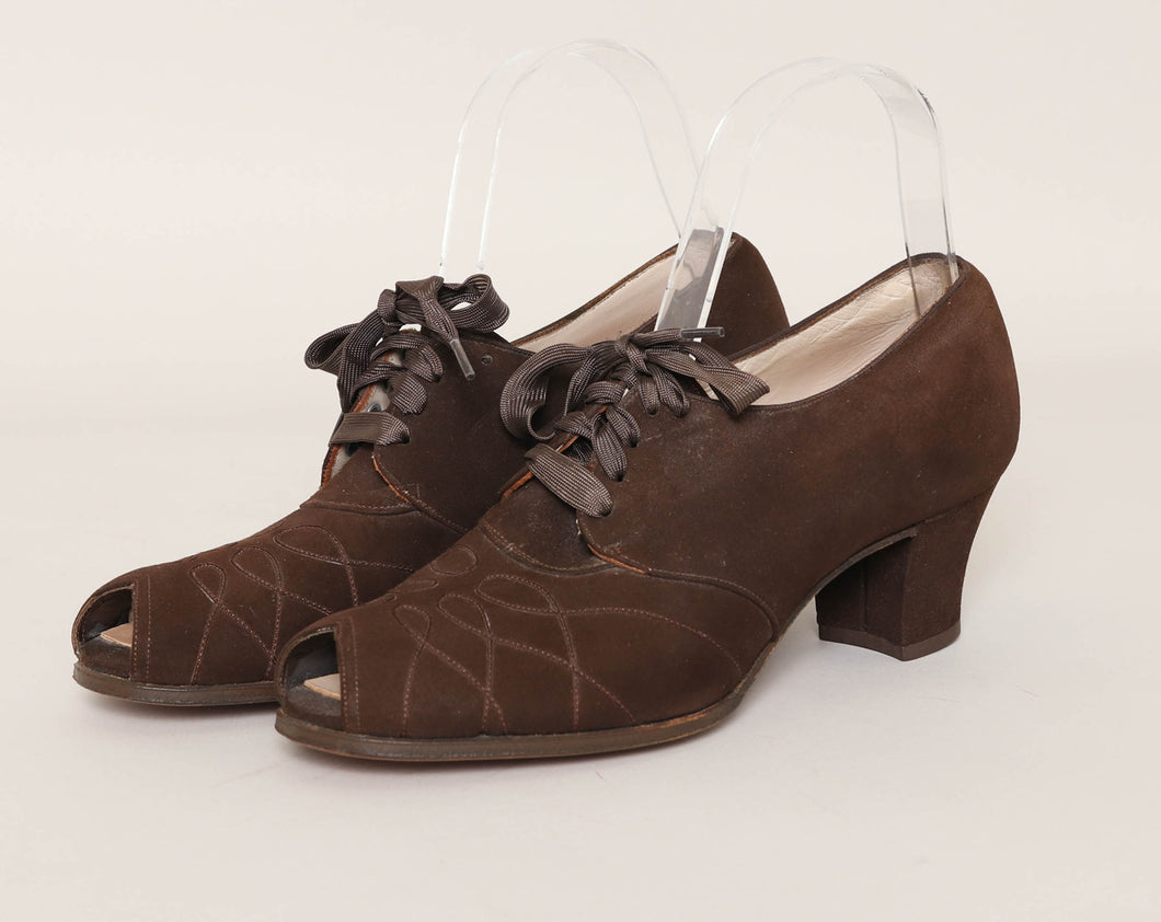 40s Dr. Locke Peep Toe Heels