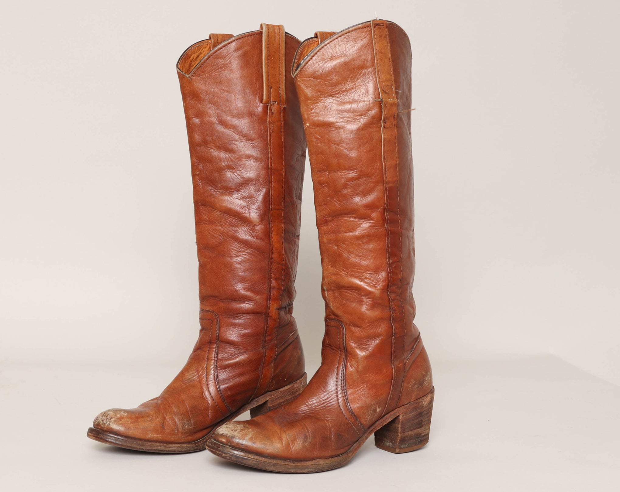 Frye boots cognac color hotsell