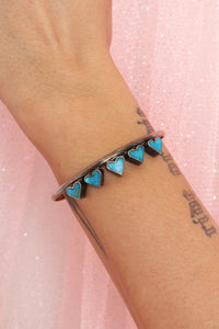 ❤️ 70s Turquoise Heart Bracelet