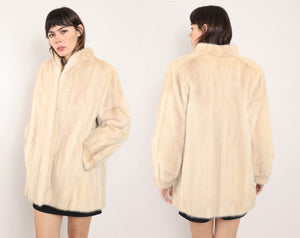 Cream on sale mink coat