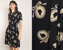 40s Cameo Print Dress
