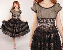 50s Illusion Lace Dress
