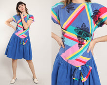 80s Abstract Rainbow Dress