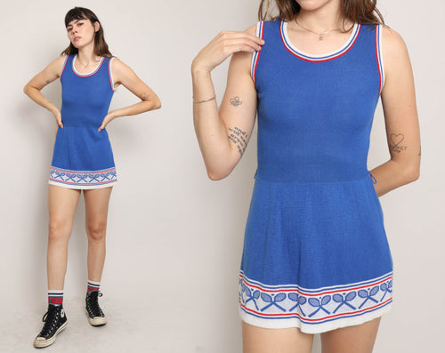 70s Knit Tennis Dress