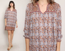 70s Brown Gauze Dress