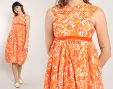 60s Orange Maternity Dress