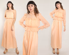 70s Peach Dress Set