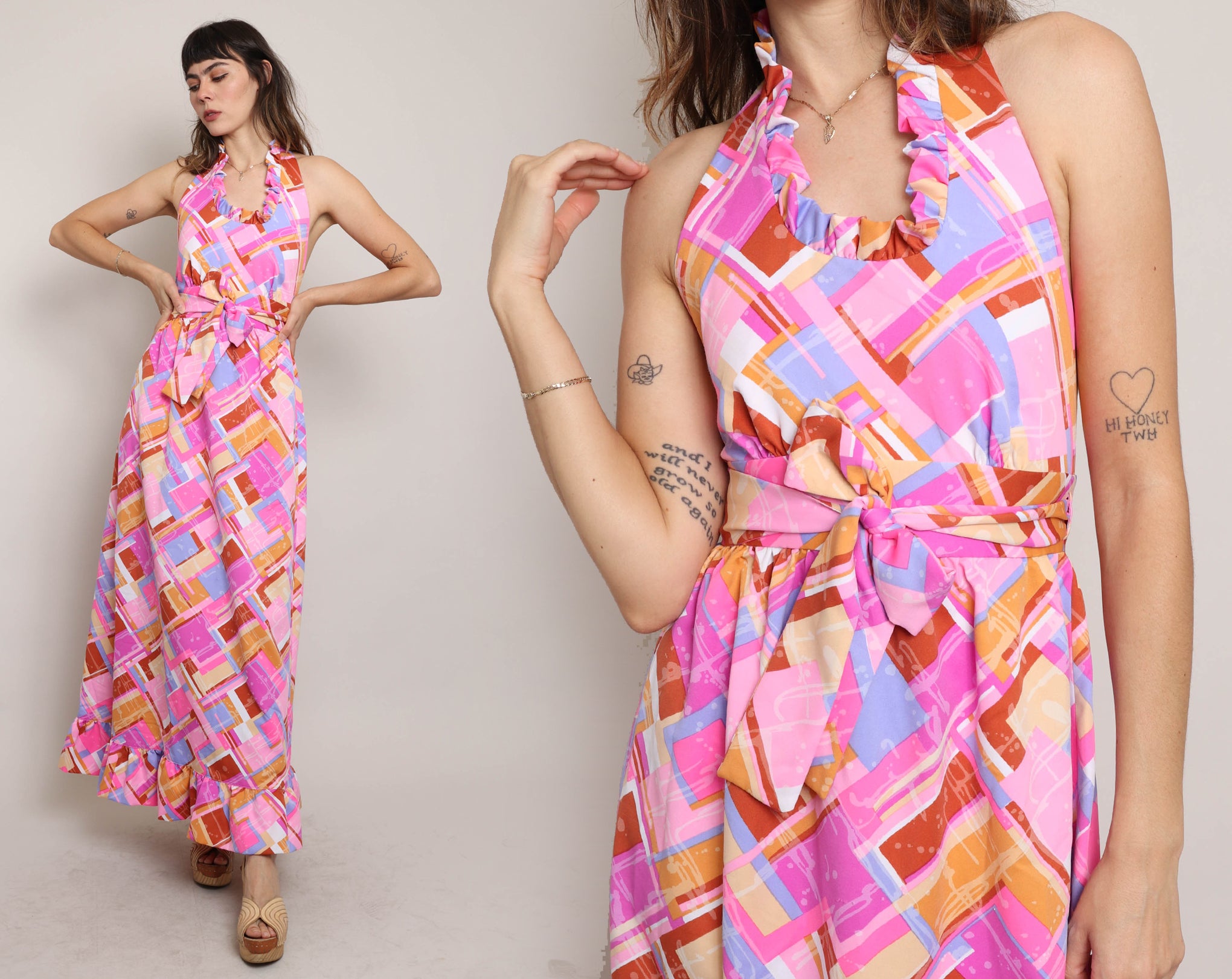 70s Barbie Pink Halter Dress 70s Barbie Pink Halter Dress