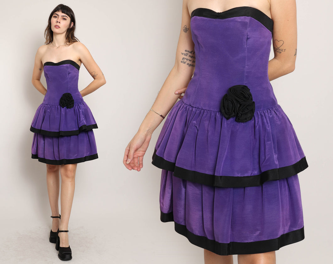 80s Rosette Party Dress