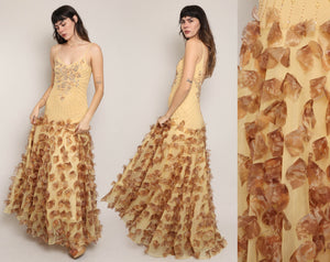 00s Chiffon Flower Petal Dress