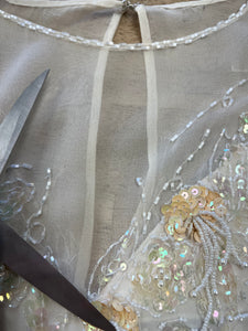 80s Tassel Fringe Beaded Dress
