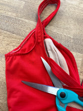 90s Red Ruched Swimsuit