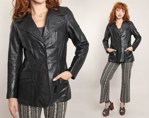 70s Mod Leather Jacket