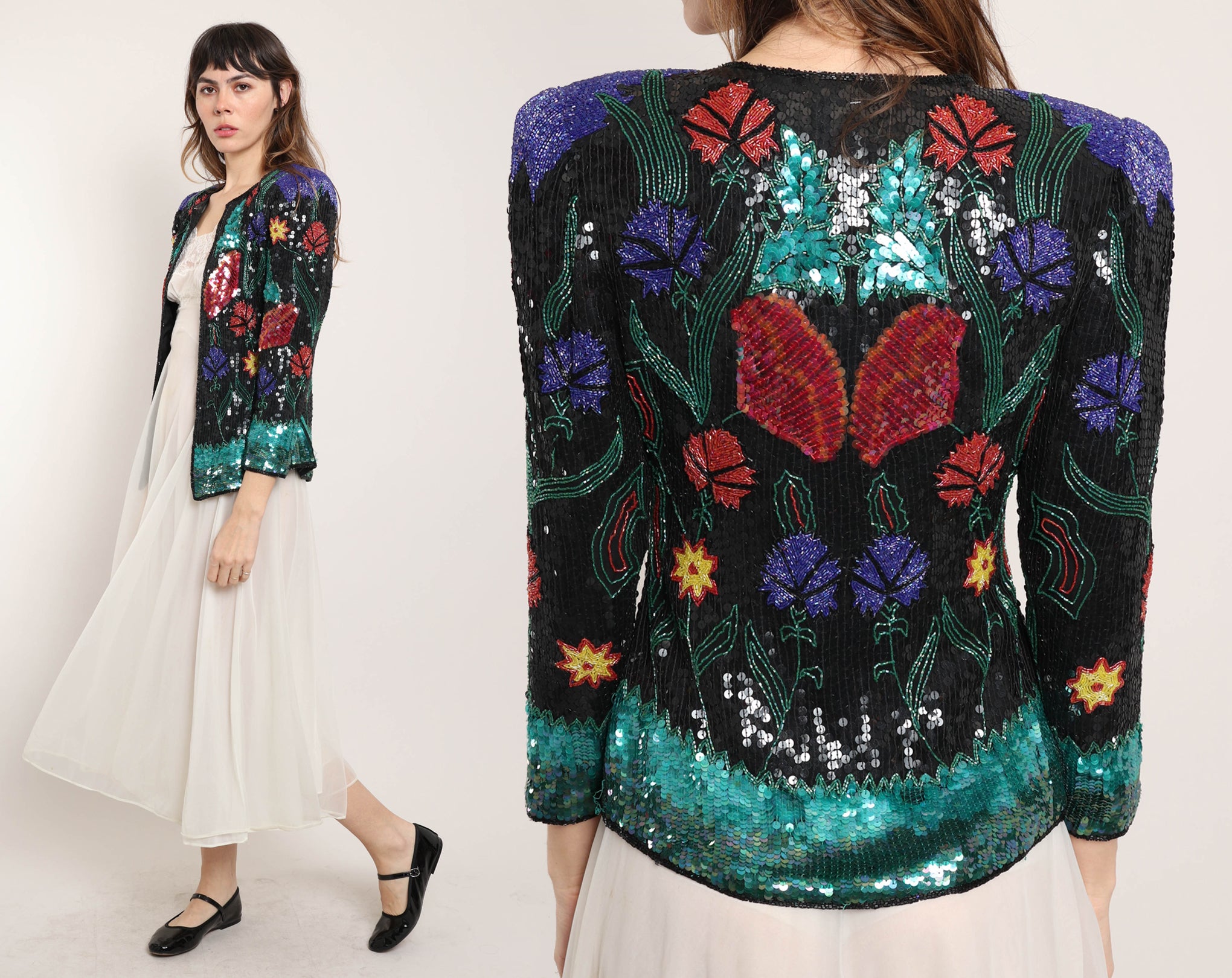 Vintage hot sale beaded jacket