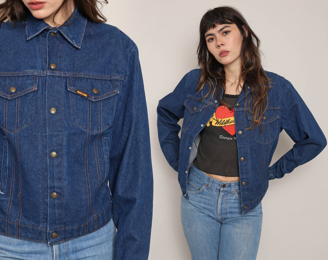 70s Saddle King Denim Jacket Luxie Vintage