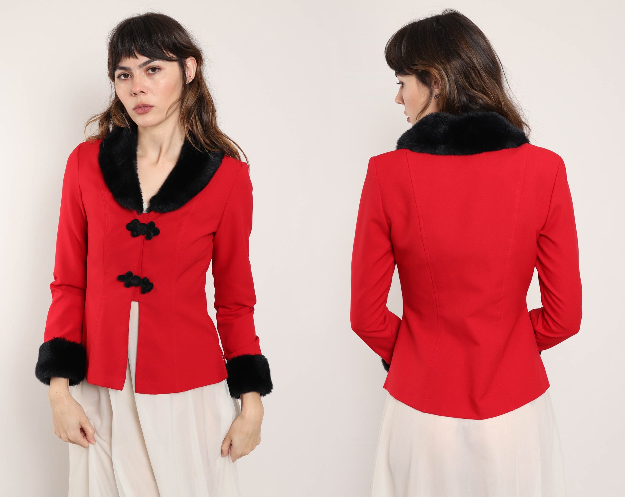 90s Fur Trim Jacket – Luxie Vintage