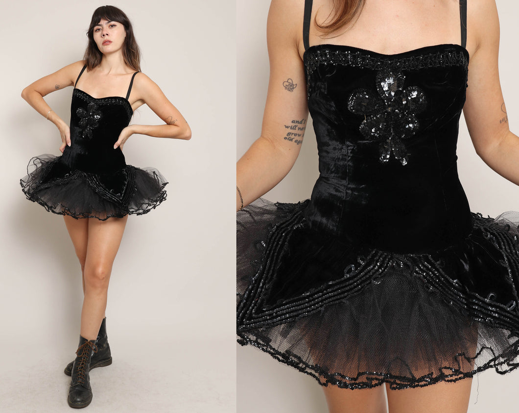 50s Goth Ballerina Witch - Leotard