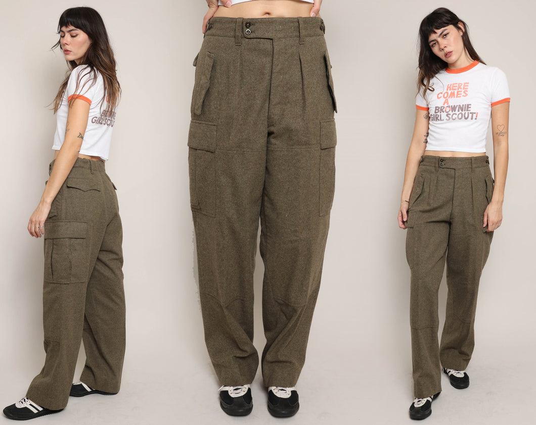 70s Military Wool Cargo Pants