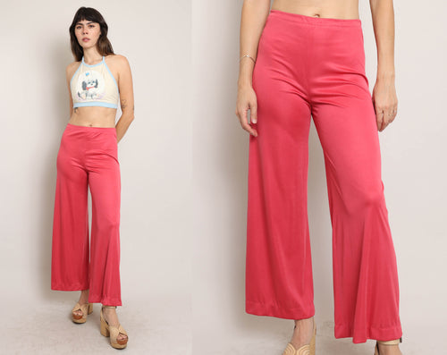 70s Pink Bell Bottoms