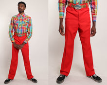 70s Red Western Pants