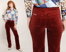 80s Bonjour Rust Velvet Pants