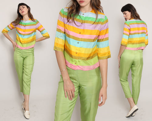 60s Rainbow Silk Set