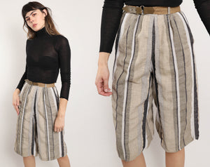 80s Woven Striped Shorts