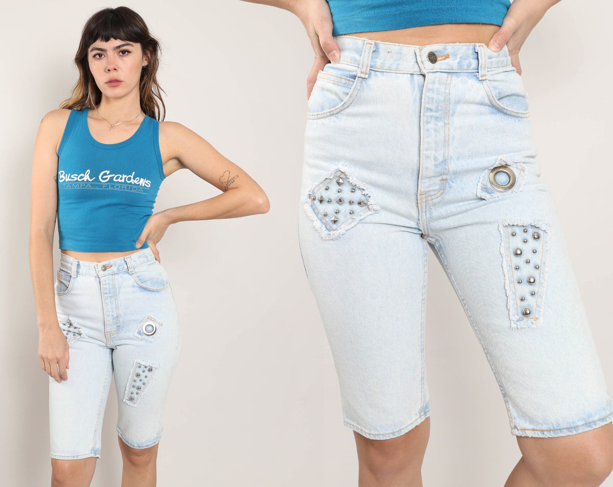 80s Studded Jean Shorts – Luxie Vintage