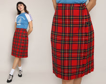 90s Tartan Plaid Buckle Skirt