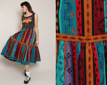 80s Southwestern Cotton Skirt