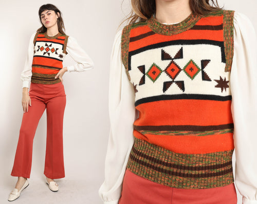 70s Autumn Sweater Vest