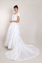 90s Pearl Satin Gown With Veil