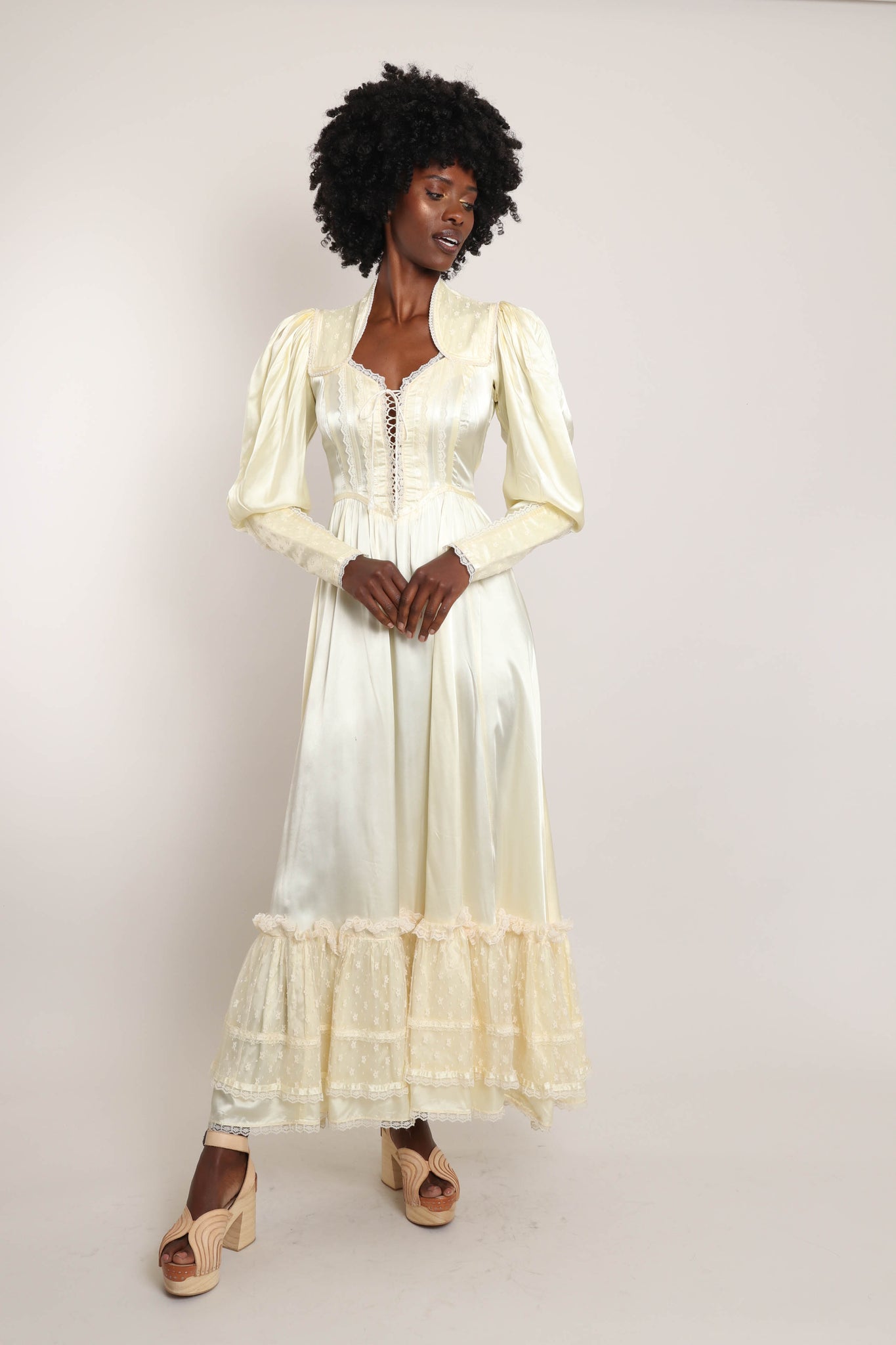 70s Gunne Sax Satin Dress – Luxie Vintage