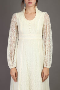 Cream Lace Victorian Dress