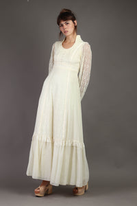 Cream Lace Victorian Dress