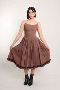 50s Pom Pom Cotton Dress