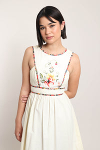 70s Embroidered Prairie Dress