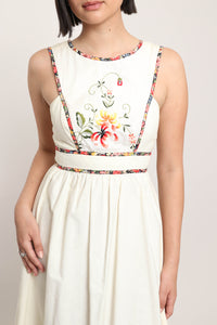 70s Embroidered Prairie Dress