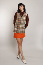 70s Plaid Mod Vest