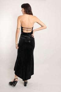 90s Black Sequined Dress