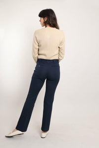 70s Textured Blue Pants