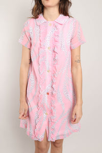 70s Ruffle Floral Dress