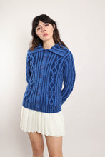 80s Thick Blue Cardigan