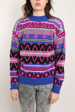 80s Abstract Ski Sweater
