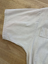 80s Taupe Striped Romper