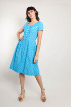 80s Blue Dirndl Dress