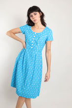 80s Blue Dirndl Dress