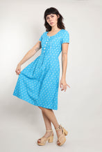 80s Blue Dirndl Dress